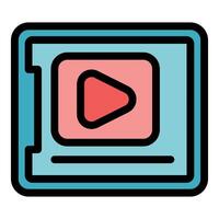 player interface showing play button and progress bar vector