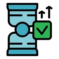 Database successfully validating and increasing data storage capacity vector