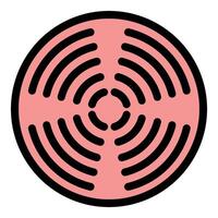 Pink and black concentric circles creating a target shape vector