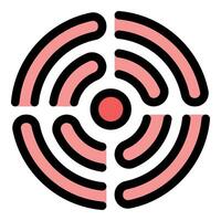Fingerprint icon showing security and identification vector