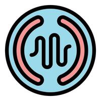 Wireless charging icon showing innovative technology for portable devices vector