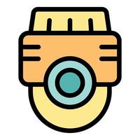 Smart home camera providing security and surveillance vector
