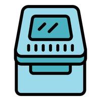 Modern multifunction printer, printing, scanning, and copying documents vector