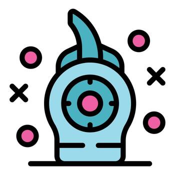 futurista inteligente bomba focalización sistema con punto de mira y explosiones vector