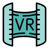 Vr technology futuristic entertainment experience icon showing innovation and virtual reality vector
