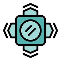 Motion sensor detecting movement in different directions vector