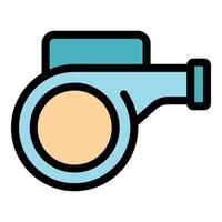Coach whistle blowing signaling start of sporting event vector