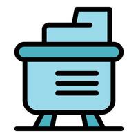 Modern multifunction printer representing office printing technology vector
