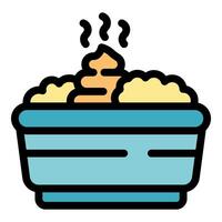 Steaming poop surrounded by foam in a basin, cleaning and hygiene concept vector