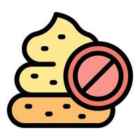 Gluten free diet, prohibiting consumption of bread and biscuits vector