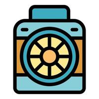 Retro camera capturing moments with style, a nostalgic icon of photography vector