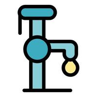 Water dripping from a leaking faucet causing water waste vector