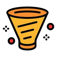 Sales funnel representing converting leads into customers, marketing strategy visualization vector