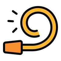 Rolled party horn blowing making festive noise celebrating a special occasion vector