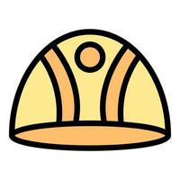 Protective helmet ensuring workplace safety and preventing head injuries vector