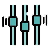Equalizer adjusting sound levels and frequencies vector