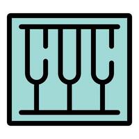 Tuning fork set representing musical harmony and frequency measurement vector