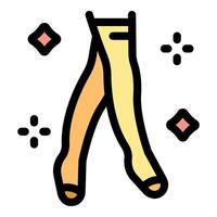 Compression stockings promoting leg circulation and preventing swelling vector