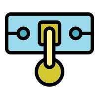 Light switch showing power cord connecting to socket vector