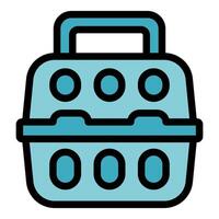 Empty egg carton carrying container for safe storage vector