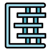 Server rack icon representing data center and network infrastructure vector