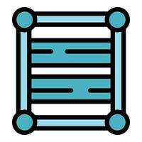 Server rack icon representing data center and network infrastructure vector