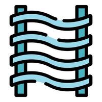 Flexible heating element with zigzag wires providing warmth vector