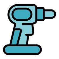 Cordless drill for diy and construction projects vector