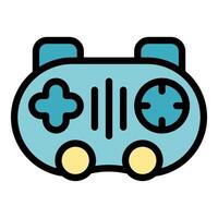 Modern wireless gamepad controller for playing videogames vector