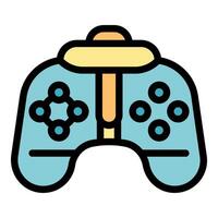 Wireless gamepad connecting to mobile phone for gaming vector