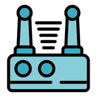 Wireless router providing fast internet connection vector