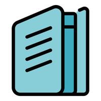 Bookmark in an open book with visible pages vector
