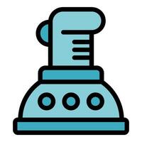 Periscope extending from futuristic vessel exploring uncharted territories vector
