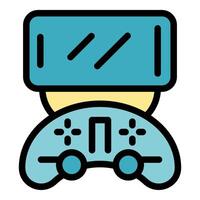 Vr gaming headset and controller combining virtual reality with console gaming experience vector