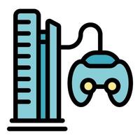 Gaming console with controller and modern design representing entertainment vector