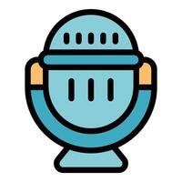 Studio microphone broadcasting recording audio device icon vector