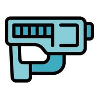 Futuristic weapon firing energy beams, ideal for sci fi projects vector