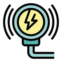 Wireless charger transmitting energy, modern technology for charging devices vector
