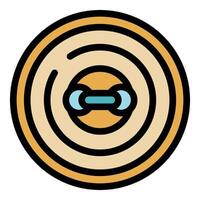 Futuristic round device emitting concentric waves with central sensor vector