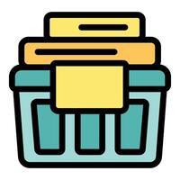 Archive box keeping documents and files organized and secure vector