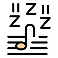 Sleep music note showing lullaby and harmony vector