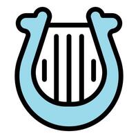 Lyre stringed instrument symbolizing music and poetry vector
