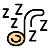 Sleeping sounds and musical notes creating a peaceful melody vector