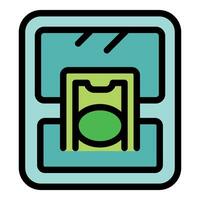 Atm is presenting money after processing a withdrawal request vector