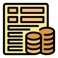 Financial report showing increasing profits with stacked coins vector