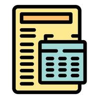 Electronic device showing spreadsheet and data analysis results vector