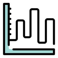 Line graph showing market fluctuations and performance vector