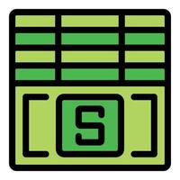 Spreadsheet software representing saving money and financial success vector