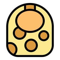 Head cheese loaf showing delicious texture and bubbles vector