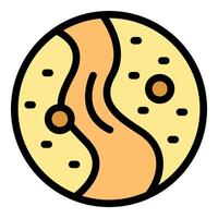 River flowing on a desertic planet with craters, space exploration and colonization concept vector